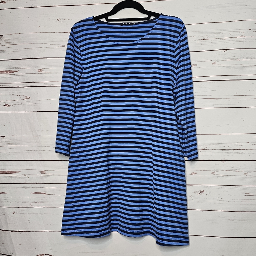 Ratia Striped Long Sleeve Tunic/Dress